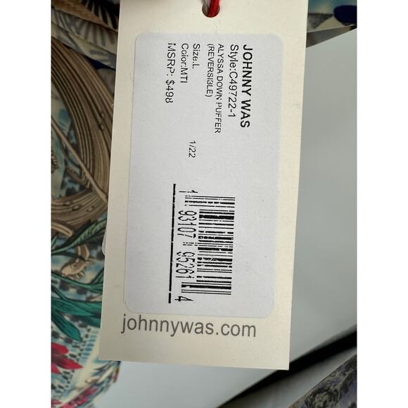 Johnny Was Alyssa Down Puffer Large NWT - Picture 8 of 15